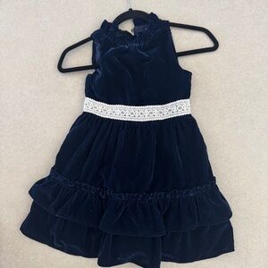 Janie and jack blue velvet dress